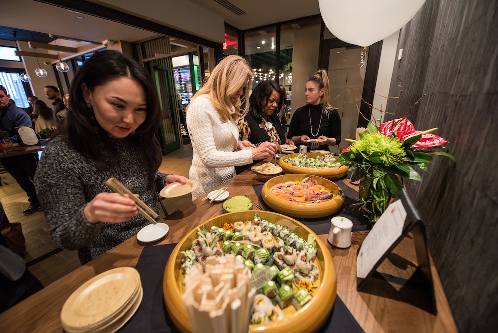 Women at a Sushi Bar
